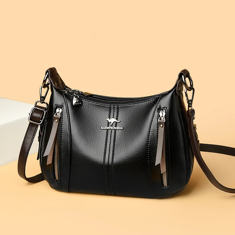 

Top Quality Soft Pu Leather Casual Tote Bags for Women New Luxury Female Shoulder Crossbody Sac Designer Handbags Messenger Bag