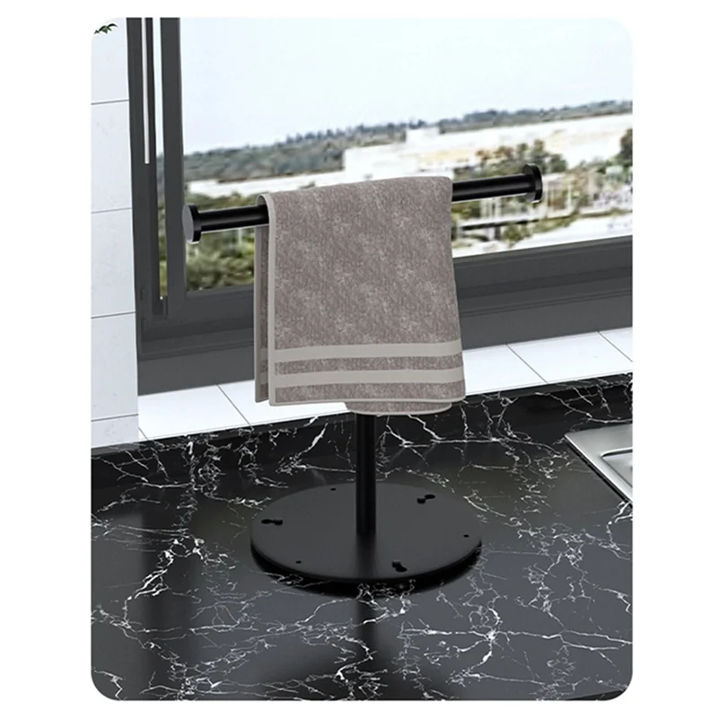 

WORTHOWN-2X Hand Towel Holder Stand, L Shape Hand Towel Rack, Stable Free-Standing Towel Bar, Small Towel Ring Stand For Bathroo
