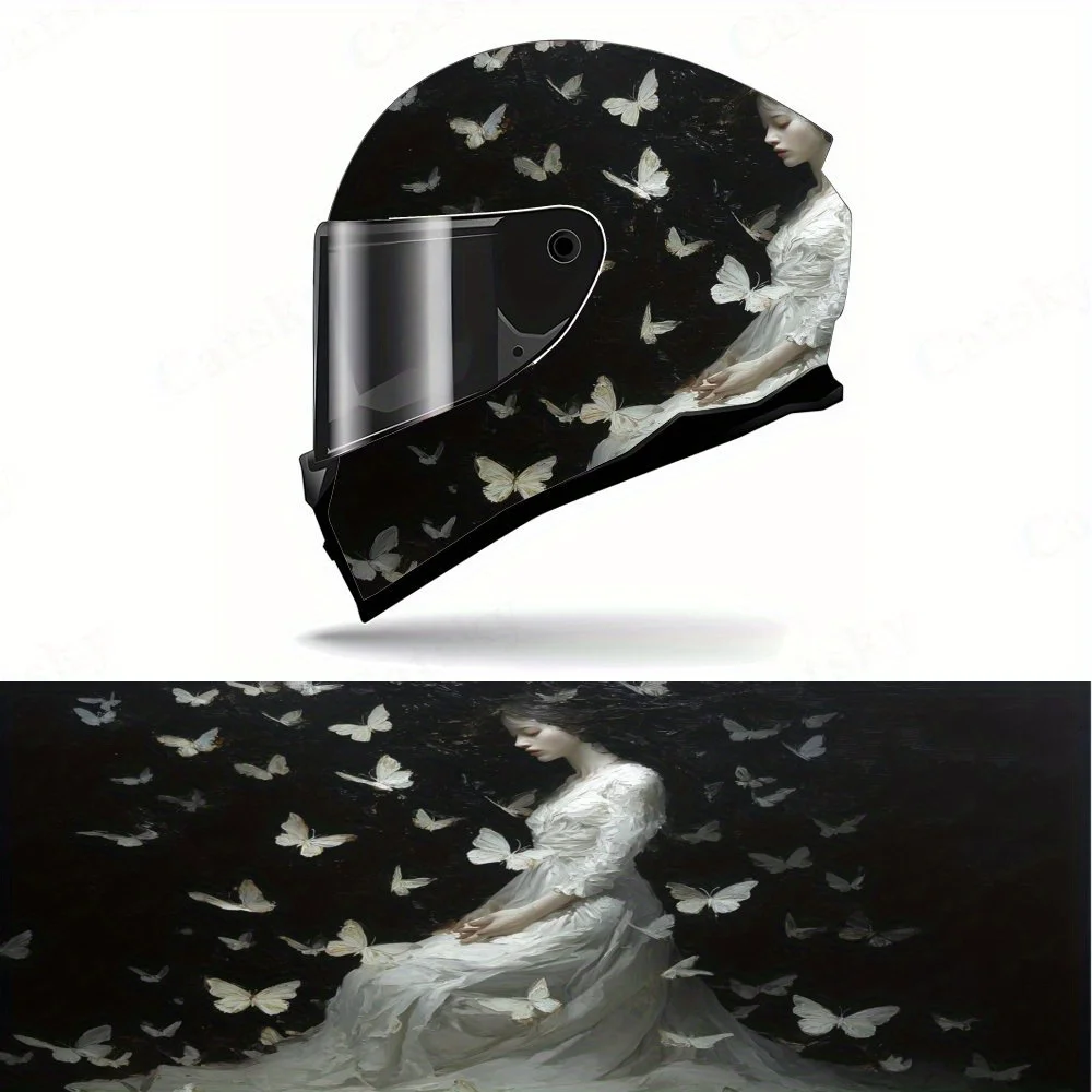 

Самоклеящаяся водонепроницаемая наклейка на мотоциклетный шлем из ПВХ для девочек-бабочек, надежно и не падает, водонепроницаемая и атмосферная.