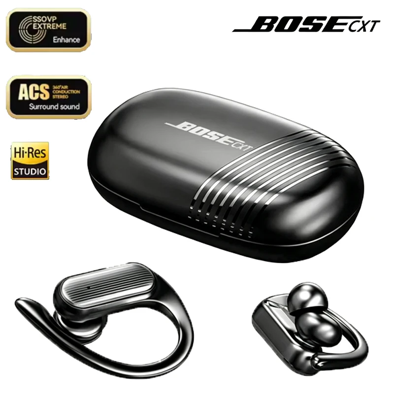 BOSECXT – écouteurs sans fil Bluetooth 5.3, oreillettes stéréo TWS, écouteurs Hifi avec crochet d'oreille, HD avec micro, pour Iphone et Android