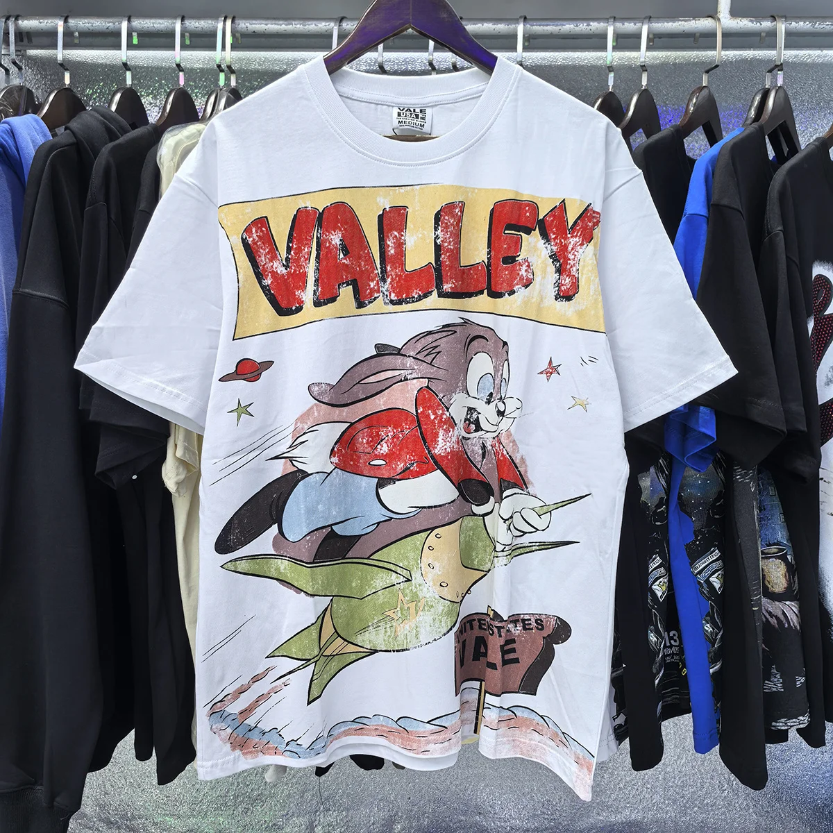 

Высокое качество VALE Washed Hand Worn VALLEY футболка хорошего качества модные футболки мужские летние стильные женские винтажные футболки футболка