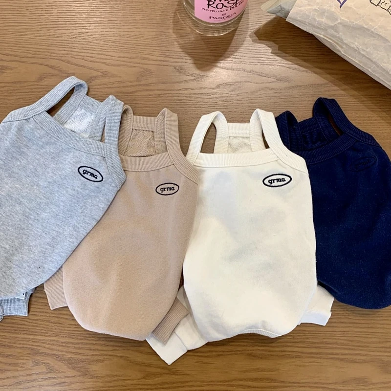 Four Legs Solid Colour Dog Clothes Summer Thin Bodysuit Teddy Soft Pullover York Cooler Carrier Pants Puppy Home Clothes