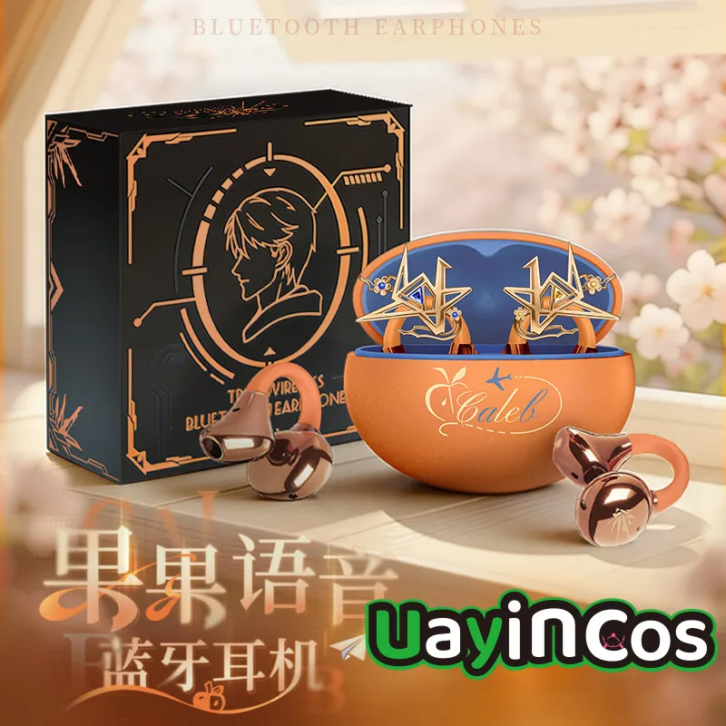In Stock Love and Deepspace Caleb BlueTooths Ear Clip Headphones Bone Conduction Bluetooth Headset Earring Pendant Anime Game To