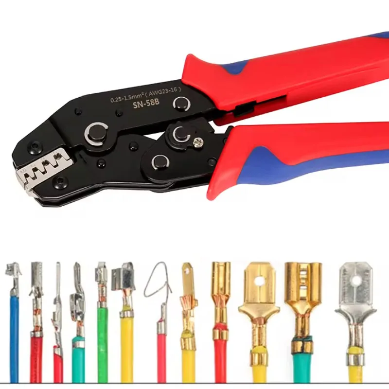 SN-58B Durable High Carbon Steel Ratcheting Crimper-Versatile, Ergonomic Tool for 0.25-1.5mm2（23-16AWG）Wholesale