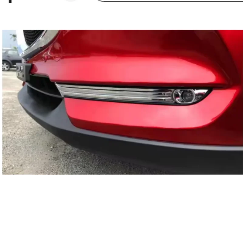 

For Mazda CX-5 CX5 2017-2021 Car Accessories ABS Chrome Carbon Fiber Exterior Front and rear fog light decorative accessories