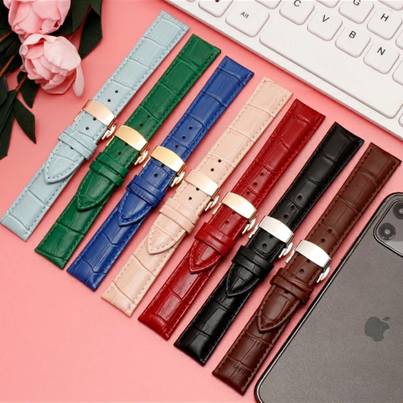 For Casio/ Armani /TITUS Bracelet Men And Women Accessories 12mm/14mm/18mm/20mm22mm Soft And Comfortable Leather Strap