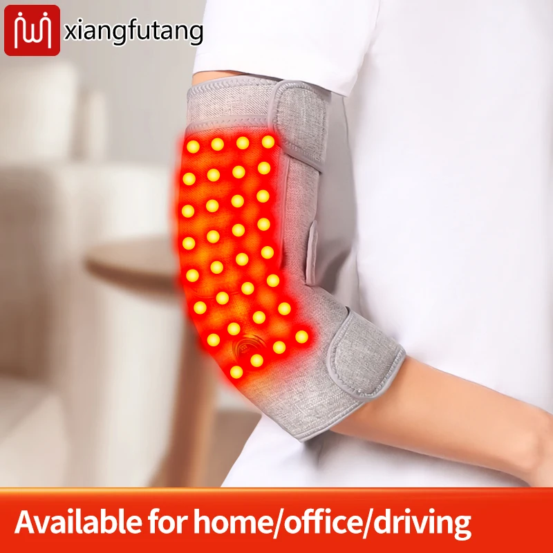 Electric Heated Elbow Massager Brace 3 Gear Heat&Vibration Levels Heating Elbow Wrap Warmer Pad for Arm Elbow Joint Pain Relief