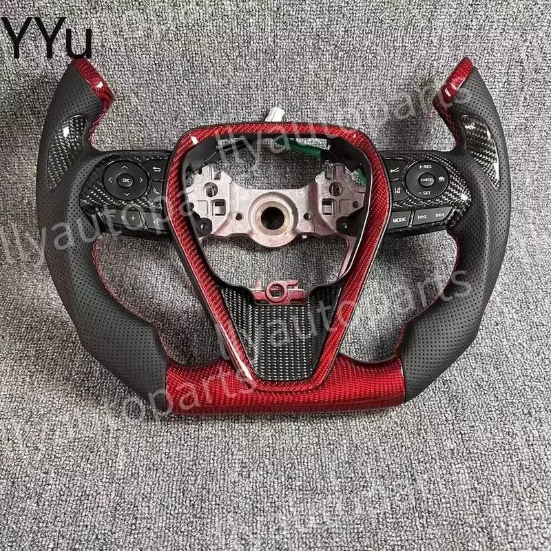 for Toyota Camry RAV4 Corolla 2018+ Real Carbon Fiber F1 Style Racing Steering Wheel Sport Car Accessories Auto Interior