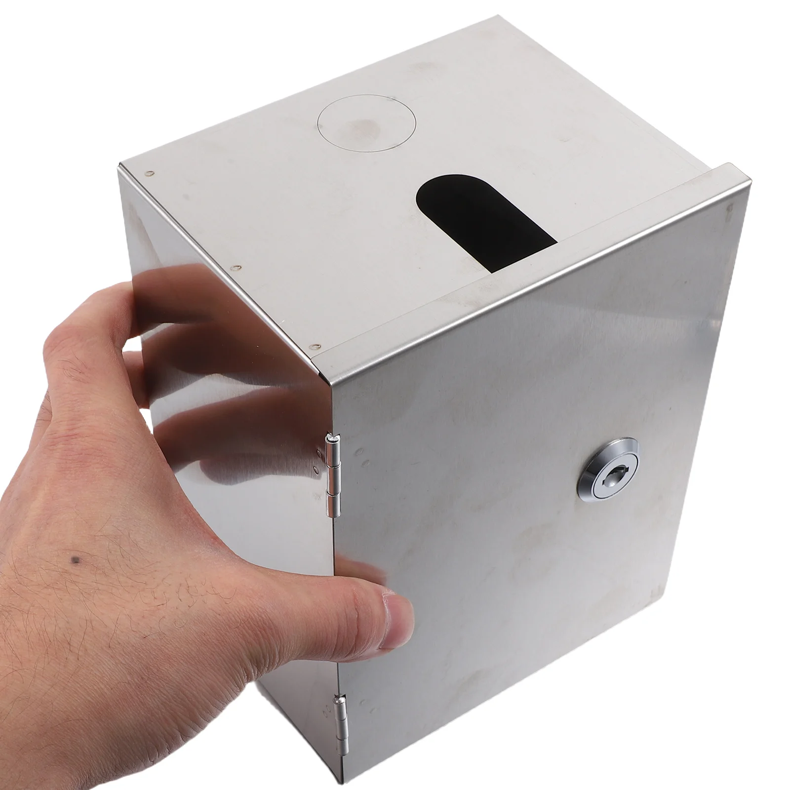 

Stainless Steel Socket Box Lockable Waterproof Outdoor Electrical Outlet Cover Weatherproof Protective Enclosure For Schools