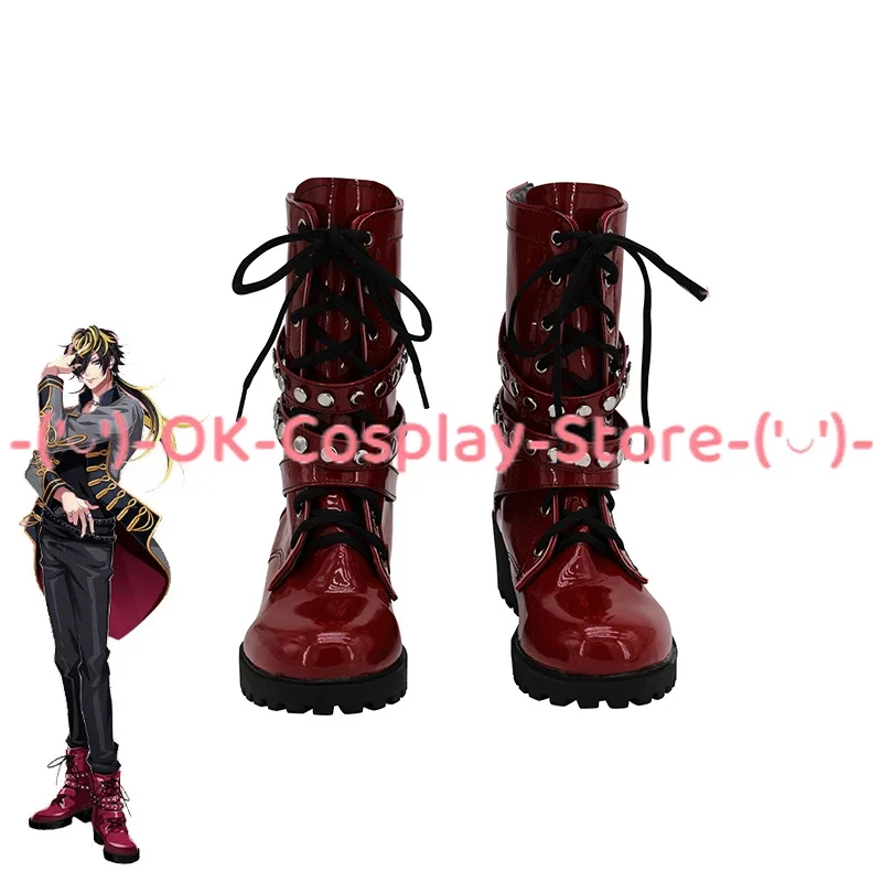 Aimono Jushi Cosplay Shoes Game Division Rap Battle Cosplay Props PU Leather Shoes Halloween Carnival Boots Custom Made