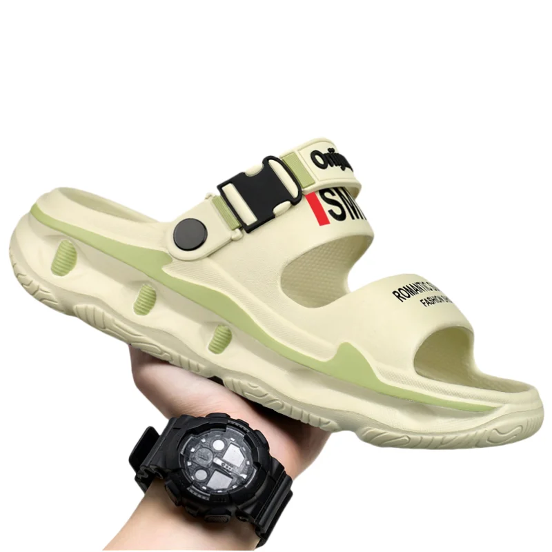 2025 New Men\'s Outdoor Sandals Slippers Beach Comfortable Thick Sole Clogs Men Casual Shoes Garden Shoes Men Women Beach Sandals