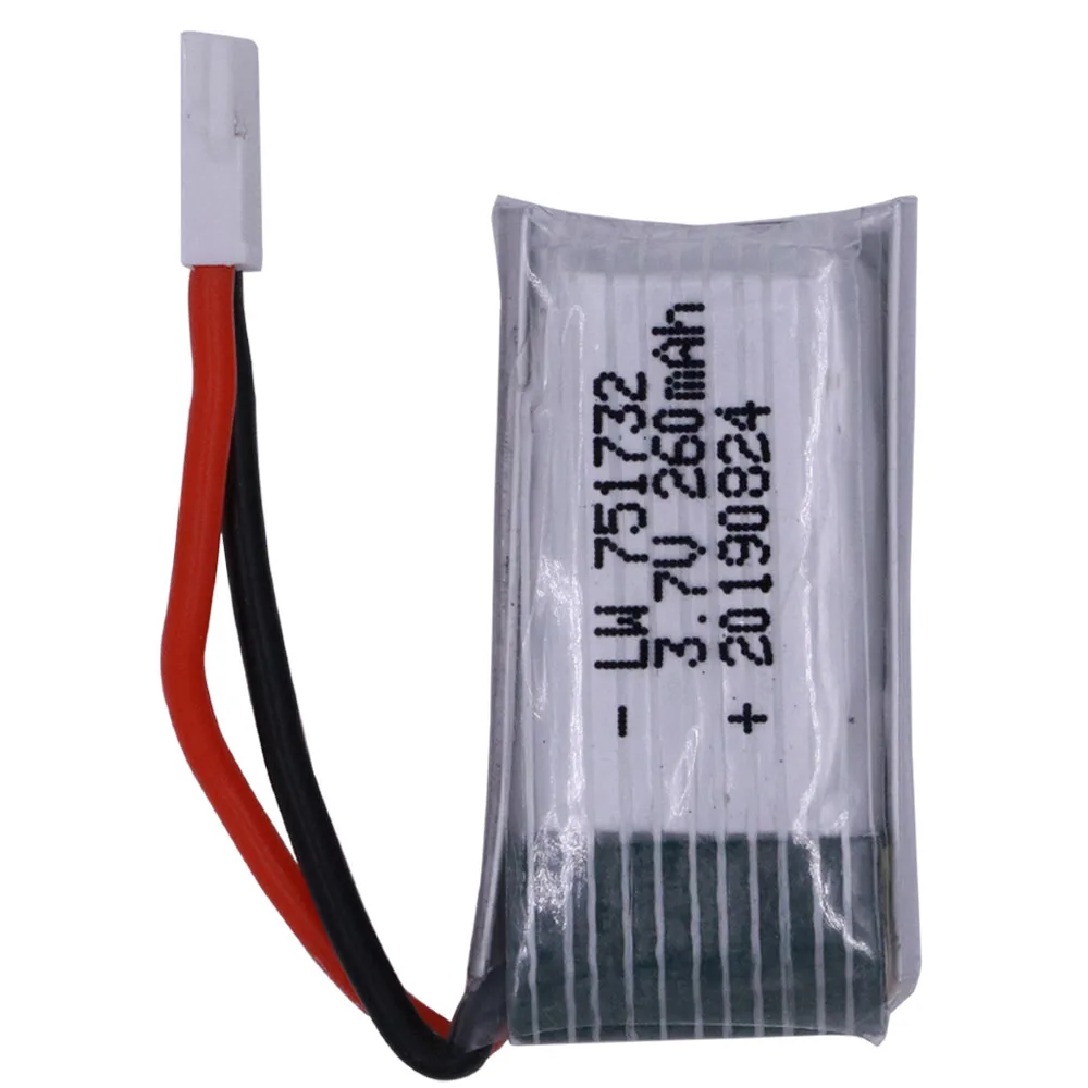 10pcs H8 Mini Batteria originale 3.7V 260mAh Lipo Batteria 25C per H8 H8Mini RC Quadcopter drone parte commercio all\'ingrosso 3.7V 260