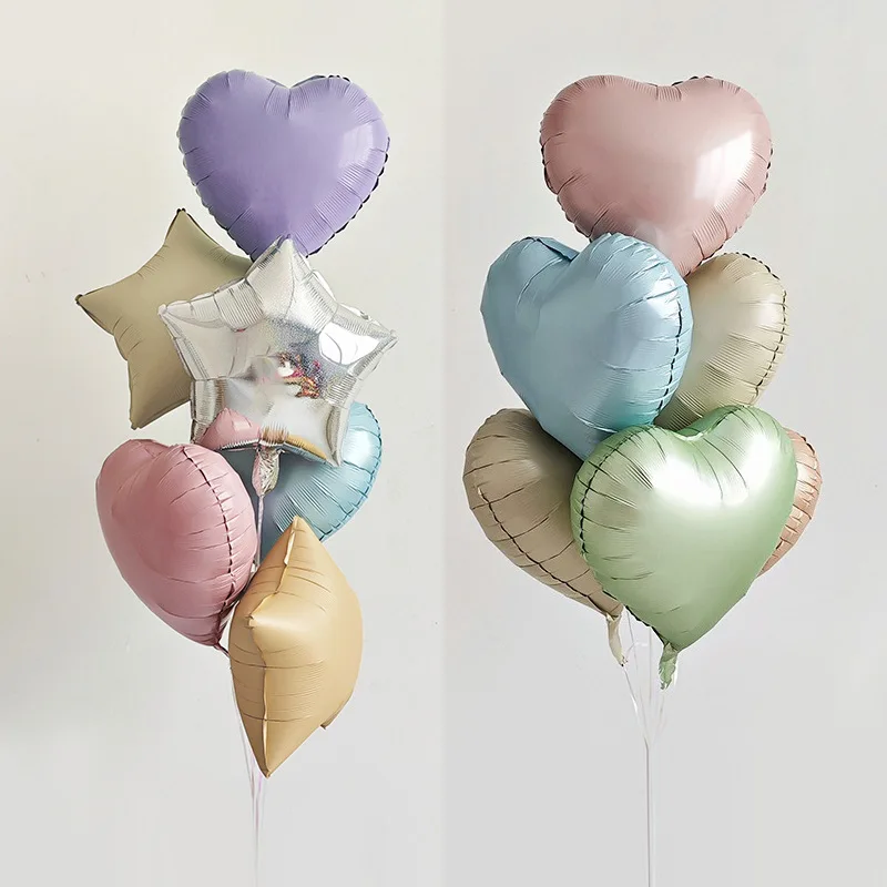 

18 Inch Matte Metallic Cream Heart Balloon Foil Butterfly Wedding Birthday Party Decoration Baby Shower Decor Aluminum balloon