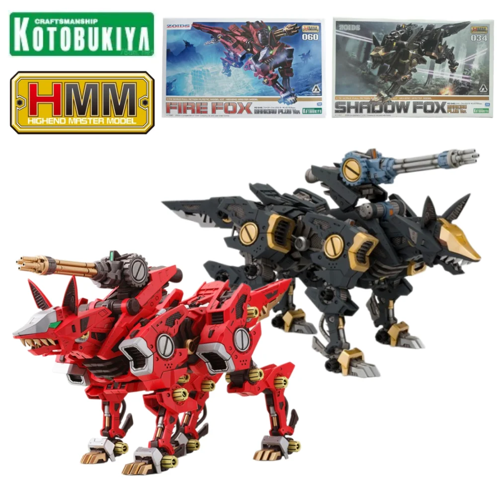 Kotobukiya HMM Zoids RZ-046 Fire Fox / Shadow Fox - Versión Marking Plus Kit de Modelo de Alta Gama Multi-Versión 1/72 para Armar