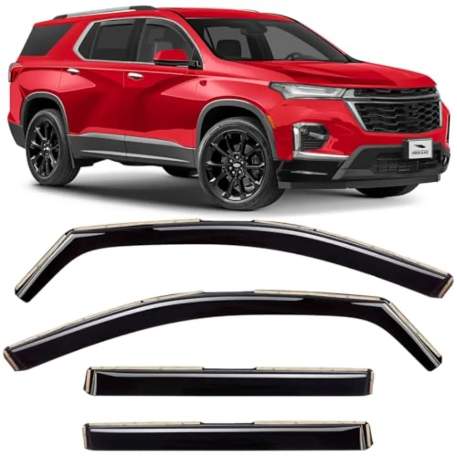 

in-Channel Extra Durable Rain Guards for Chevrolet Chevy Traverse 2018-2023 Window Deflectors Vent Window Visors 4 Pieces - 220