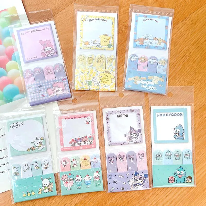 30pcs/lot Kuromi Melody Memo Pad Sanrio Cinnamoroll N Times Sticky Note Stationery Notepad Planner Sticker Post School Supplies