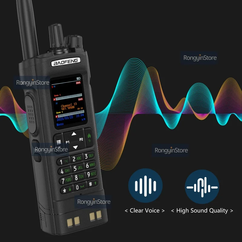 Baofeng Dm-32 DM32 Walkie Talkie DMR Радио GPS APRS Text Sms Aes256 10 Вт Dual Time Slot Tier 1+2 Зеленый/Черный Ham Radio дальнего действия