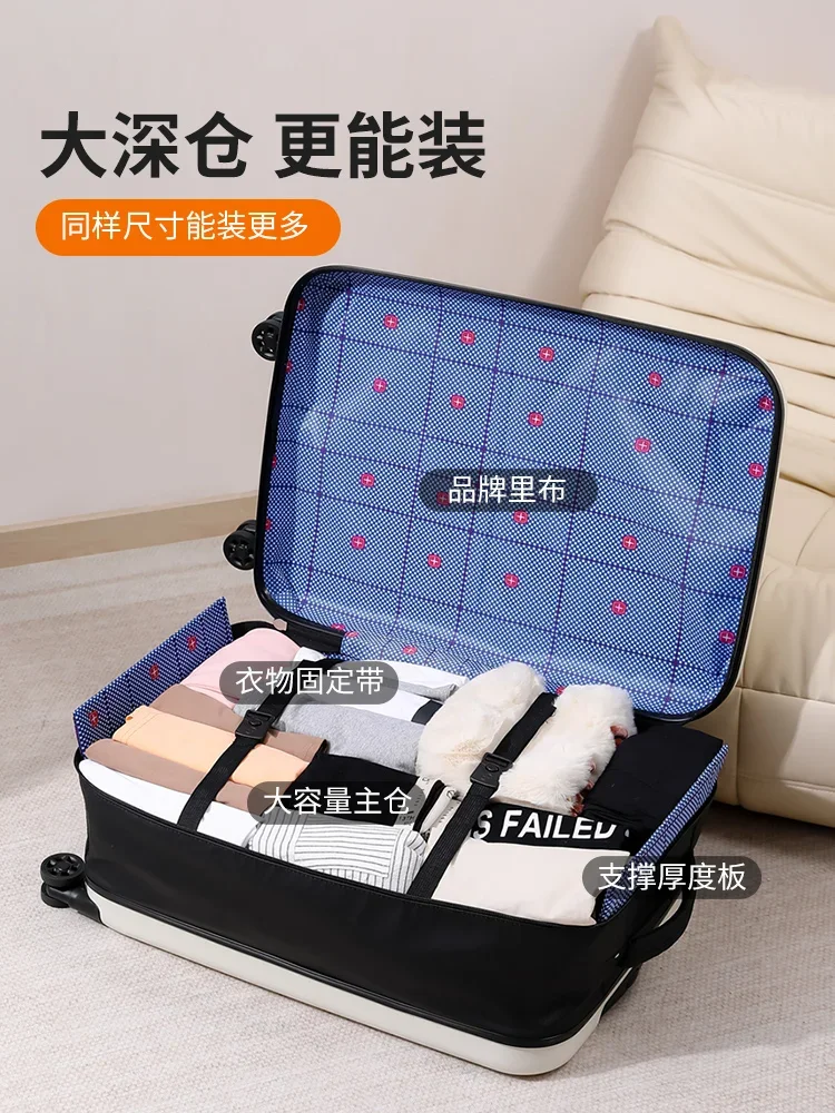 Foldable suitcase for women 20 inch small lightweight carry-on trolley case for large capacity password suitcase for men