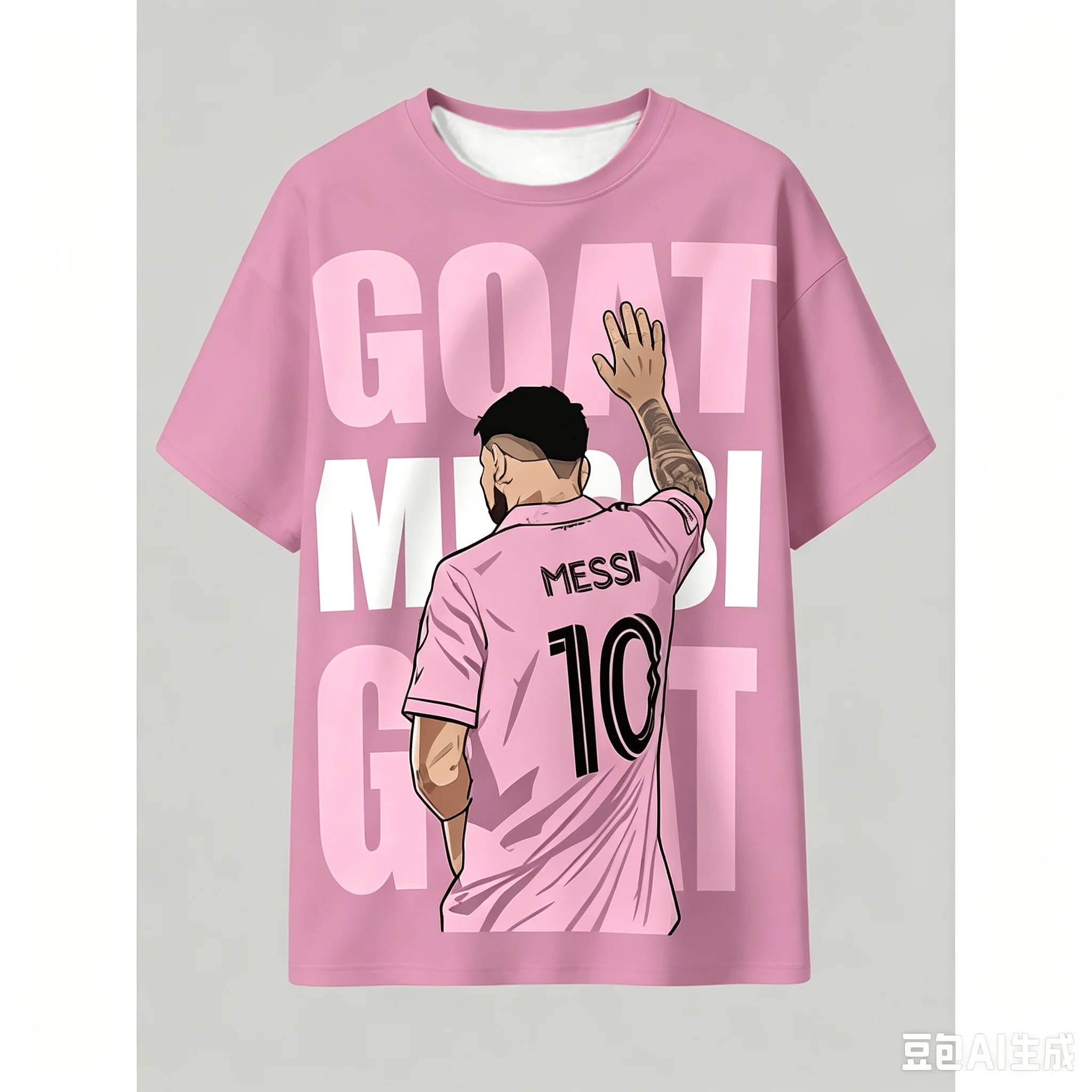 2026 Sommer Messi Gedenk-Fußball-T-Shirt- und Shorts-Set für Erwachsene/Kinder – Groß, locker sitzend, schnelltrocknend – Detail 7