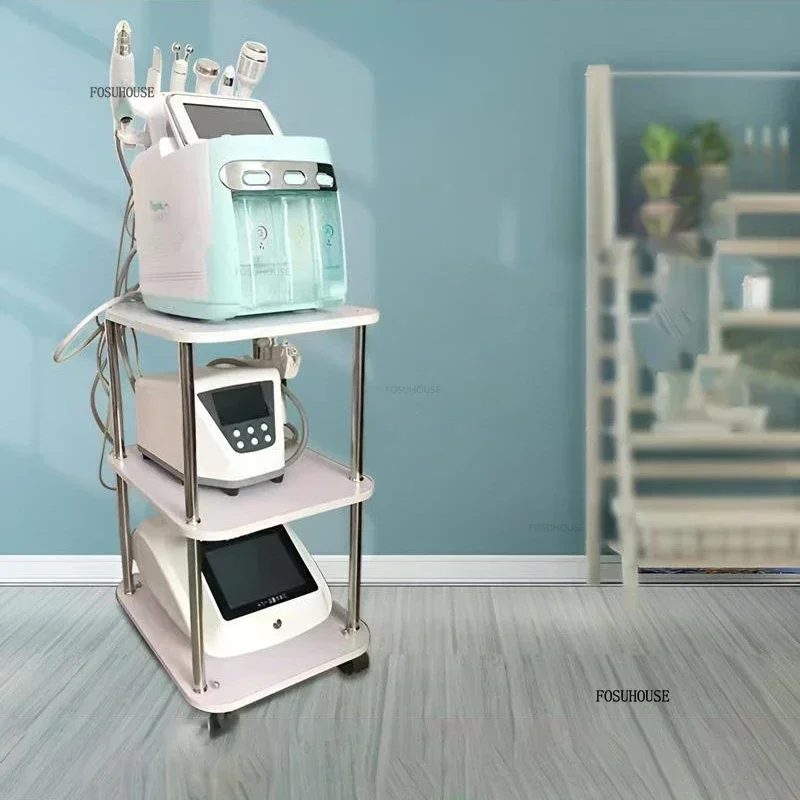

Chinese Salon Trolleys Medical Salon Equipment Furniture European Auxiliary Cart with Wheels Beauty Salon Professional Tool Cart