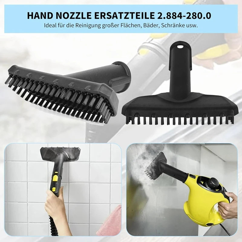 For Karcher Steam Cleaner SC1 SC2 SC3 SC4 SC5, Hand Nozzle Replacement Parts 2.884-280.0, Round Brush Cloth Accessories