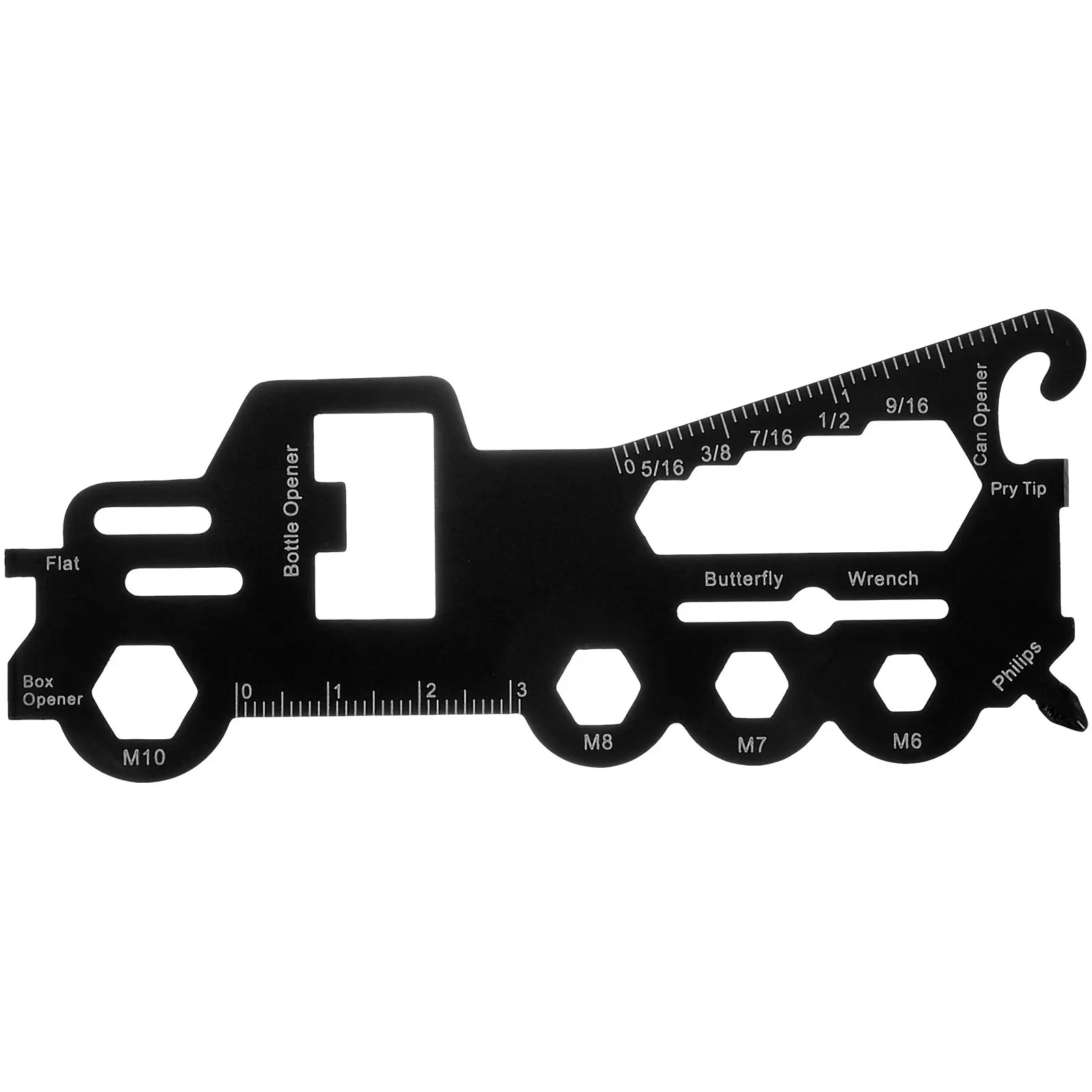 

Crane Shaped Stainless Steel Multifunctional Tool Card 7-in-1 Pocket-Sized Outdoor Camping Survival Gear Bottle Opener Wrench