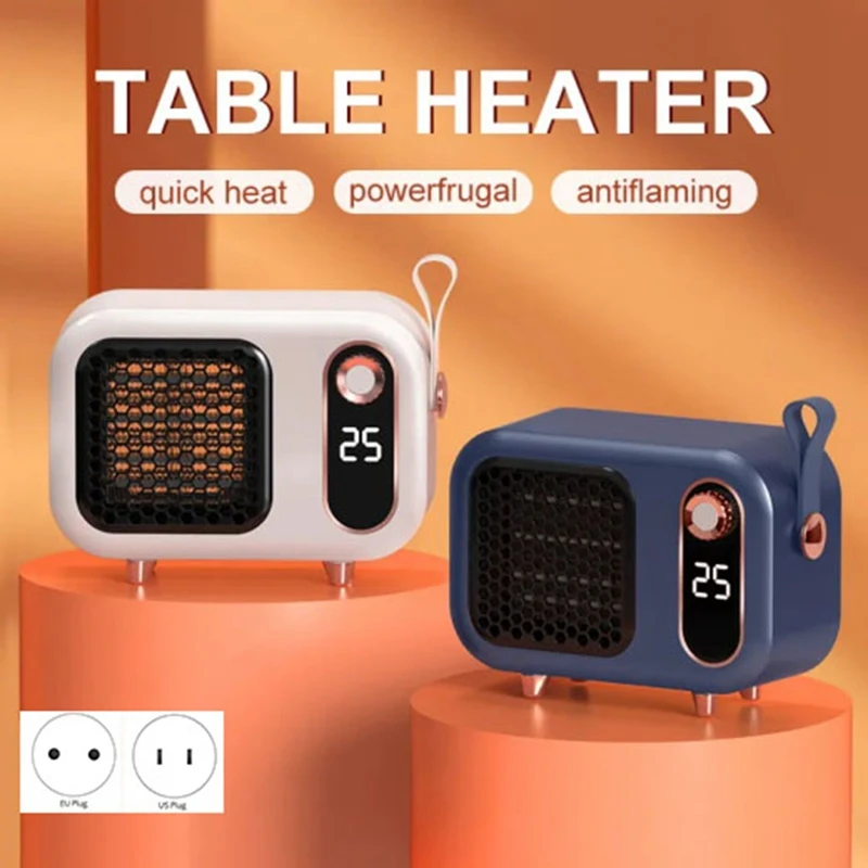 1000W Electric Heater PTC Ceramics Desktop Portable Electric Heater Mini Warmer Machine Household Air Blower US Plug,A Durable