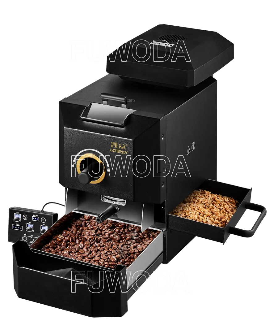 With Smoke Exhaust 500g Drum Coffee Beans Baking Machine Commercial Roaster Automatic Roasting Machine with 3 Baking Curve