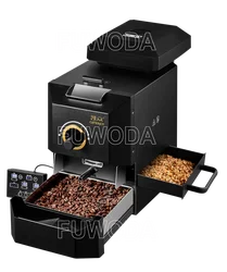 With Smoke Exhaust 500g Drum Coffee Beans Baking Machine Commercial Roaster Automatic Roasting Machine with 3 Baking Curve