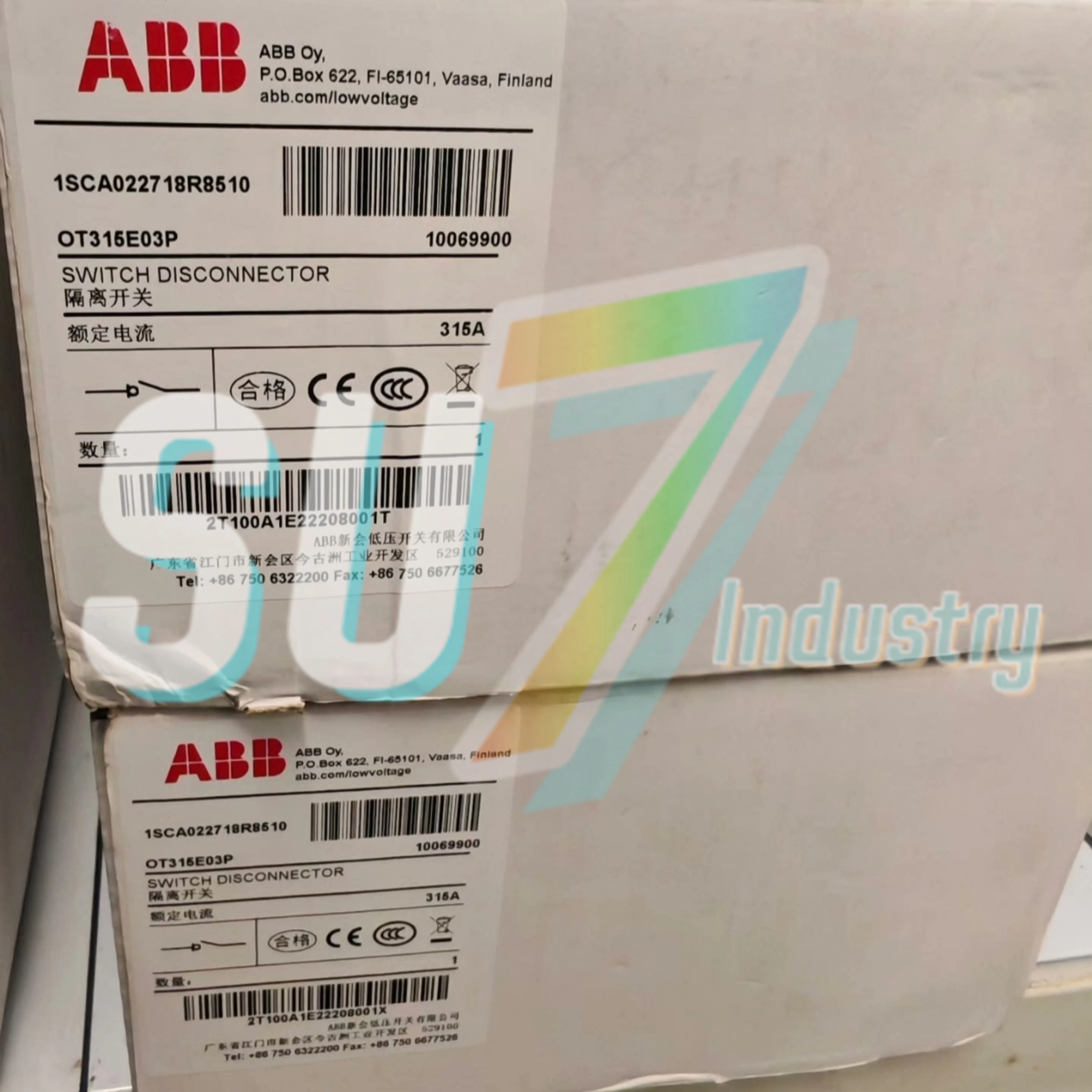 New In Box  disconnector  "OT315E03P  1SCA022718R8510" "OT315E12P  1SCA022727R4190" "OT400E03K  1SCA022763R5390" "OT400E03P  1SC