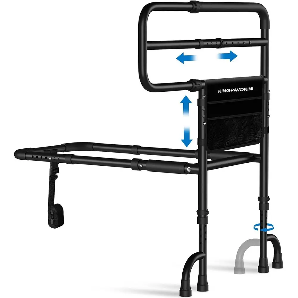 

Upgraded Safety Bed Rails for Elderly, 9-Level Adjustable, Supports 400 lbs, Includes Storage Bag & Tools