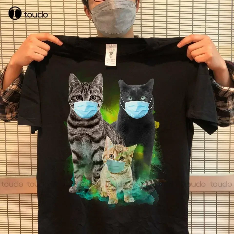 Cat Masked- I Survived Toilet Pager  T Shirt Mens Shirts Custom Aldult Teen Unisex Digital Printing Tee Shirts