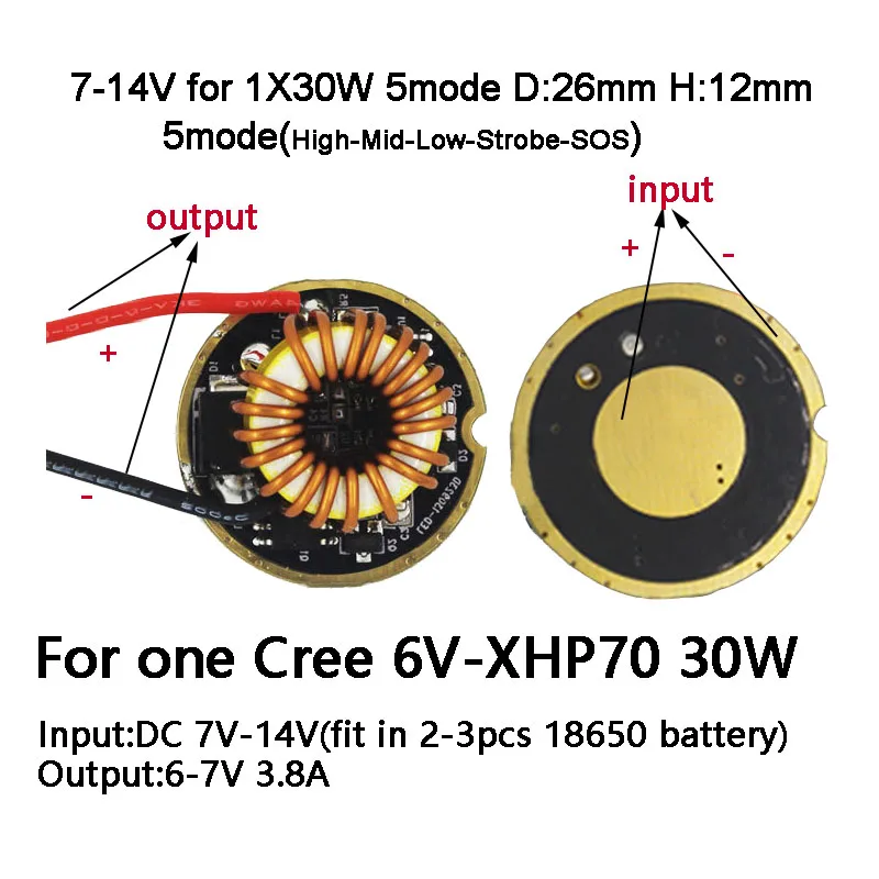 LEDヘッドランプ,LEDドライバー,Cree xpe xre xpg2 q5 xml l2 t6 18650 xhp50 xhp70,バッテリー電源