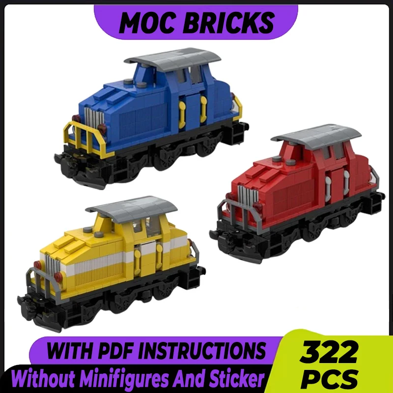 City Train Model Moc Building Bricks DHG 500 C Workslocomotive Technology Modular Blocks Gifts Christmas Toys DIY Sets Assembly