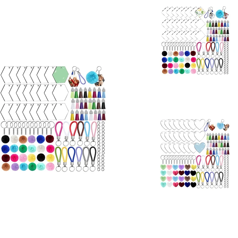 

126 шт., заготовки для брелоков, кисточки для брелоков