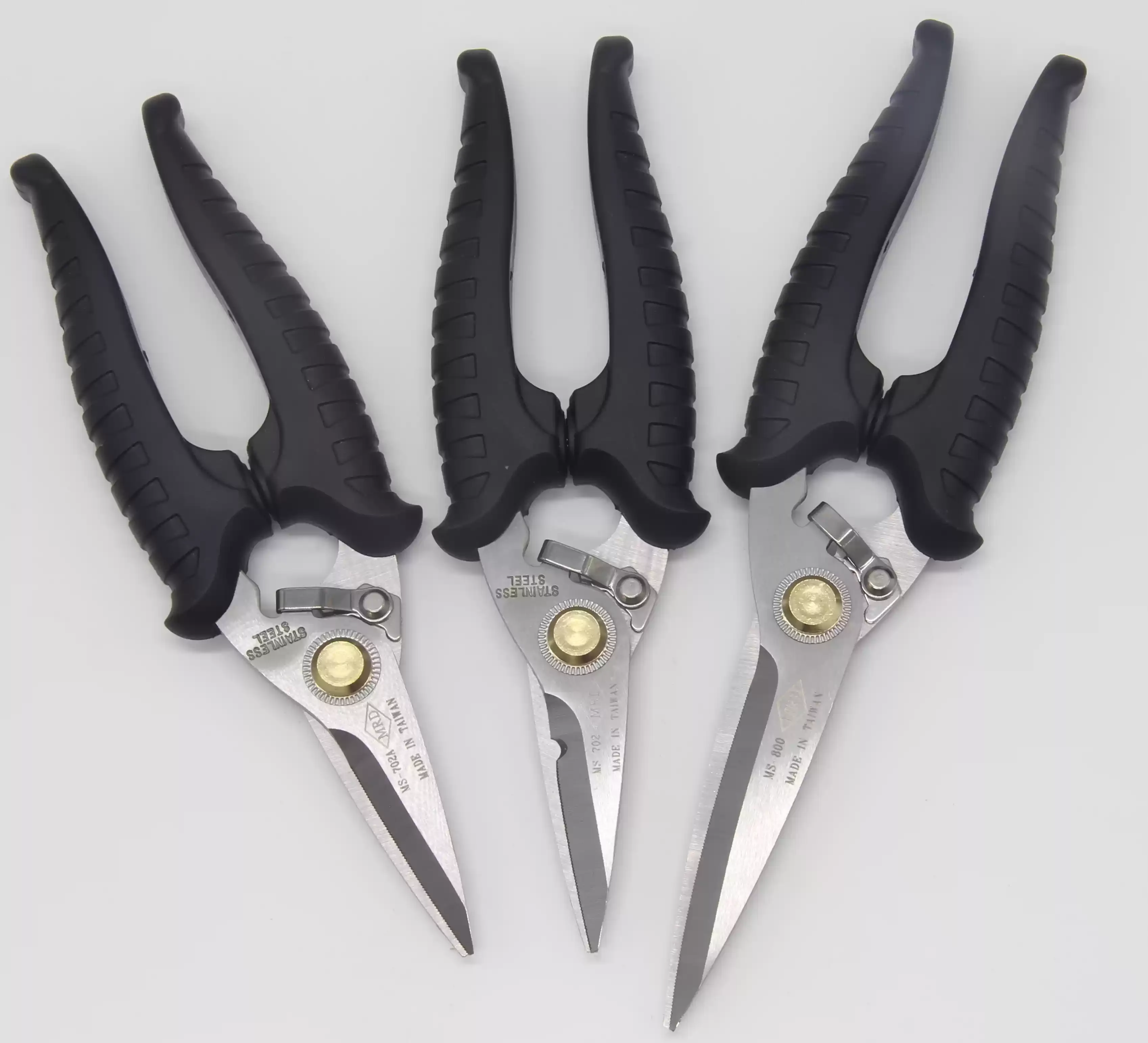FOR KuaiGong MRD F-702 Multi-functional Stainless Steel Scissors Quick Cut Scissors Fiber Optic Scissors Food Scissors MS-800