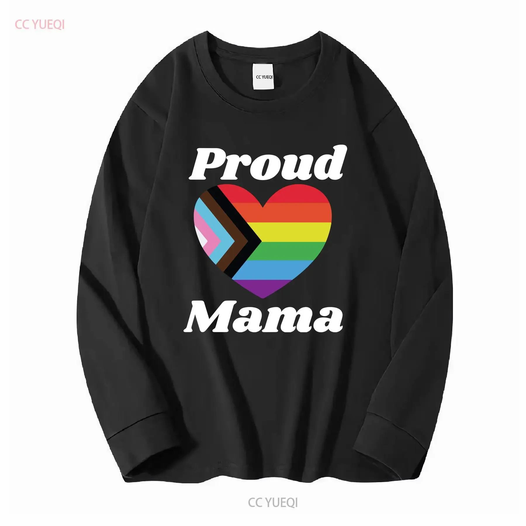 Proud Mama Gay Pride T Shirt LGBTQ Lesbian Mother of Mom Queer Momma long or short sleeves vintage Washed Breathable Unisex view 3