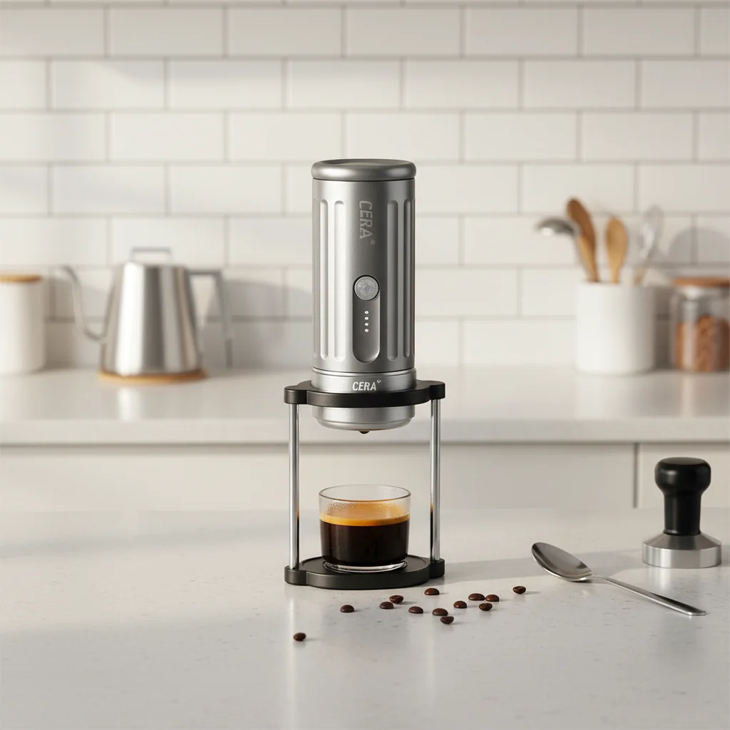 Espresso Machine Semi-Automatic Coffee Maker USB Aluminum New Design Portable Travel Hotel Battery