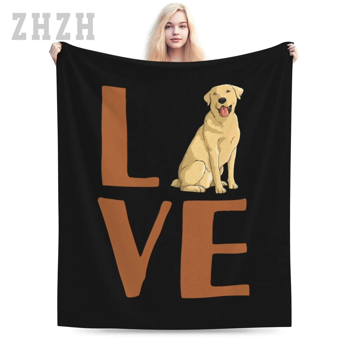 Blanket Labrador Retriever Yellow Lab Dog Lab Flannel Multifunction Camping Sofa Cover Keep Warm