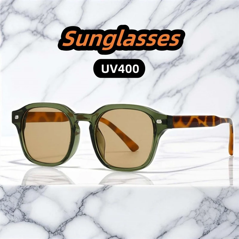 

Fashionable Retro Sunglasses for Women and Men UV400 Sun Protection Versatile Full Framed Street Photography Shades Glasses