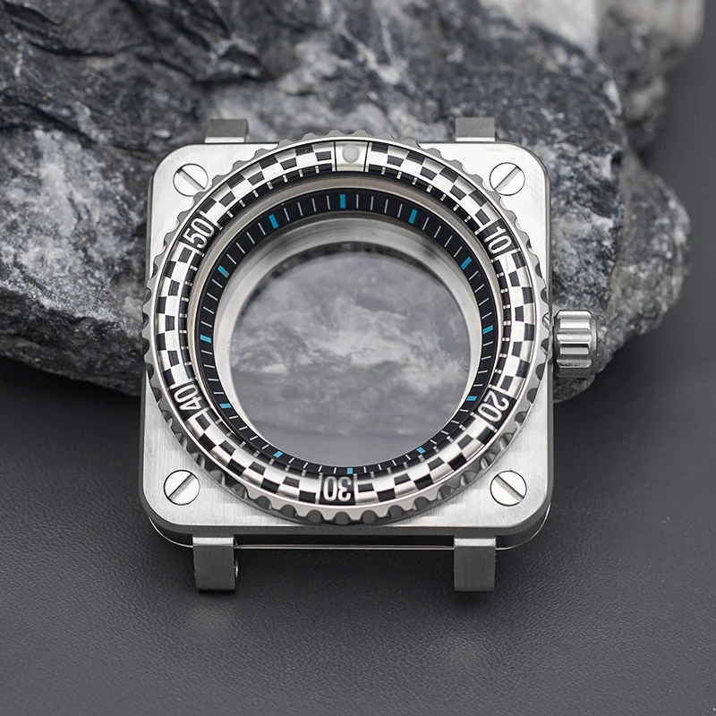 NH35 case SKX007 square 316L stainless steel sapphire glass adapted to the NH35 NH36 4R 7S Japan Automatic Movement.