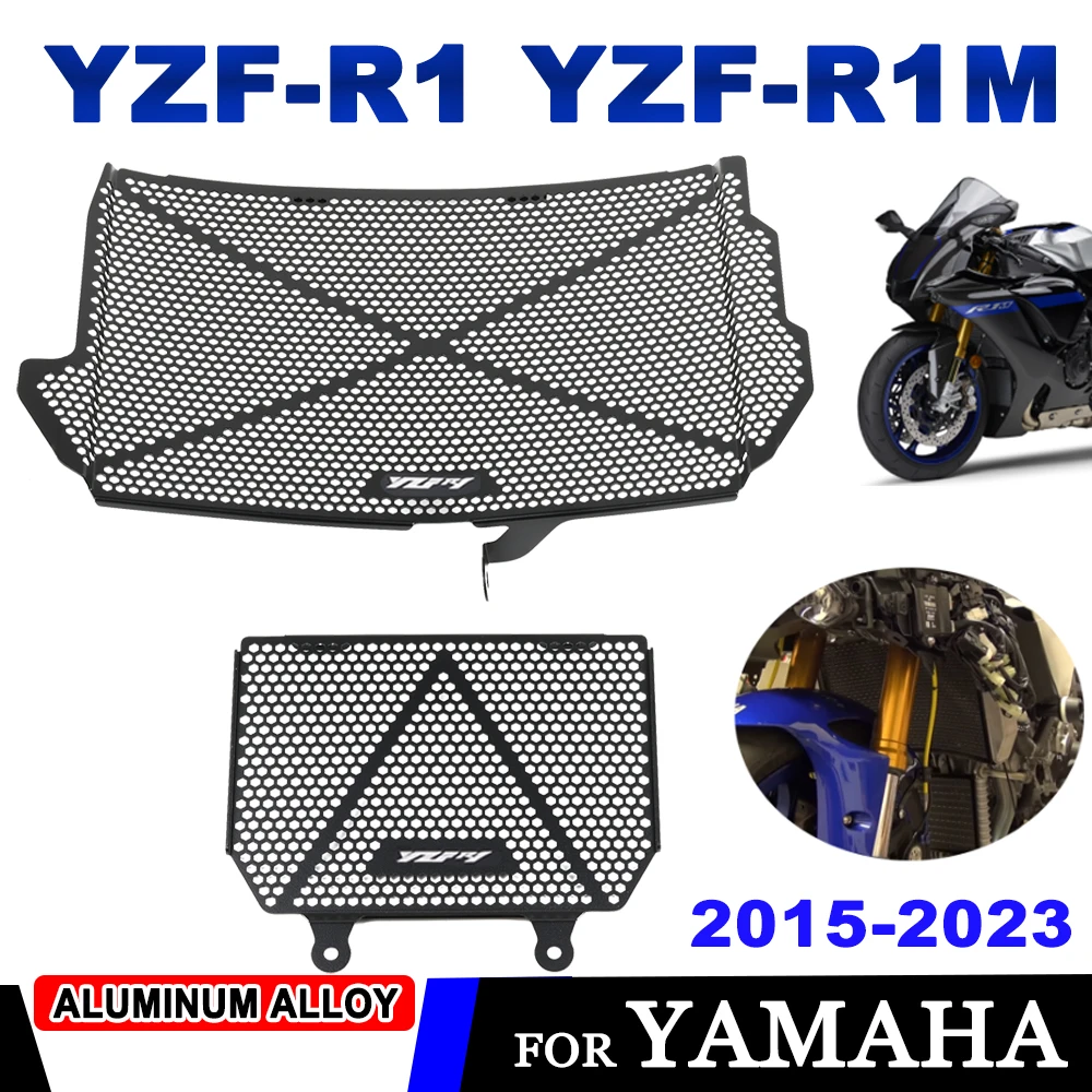 

YZF R1 Motorcycle Accessories Radiator Grille Guard Cover Oil Cooler Guard Protector For Yamaha YZFR1M YZFR1 YZF-R1 YZF-R1M 15+