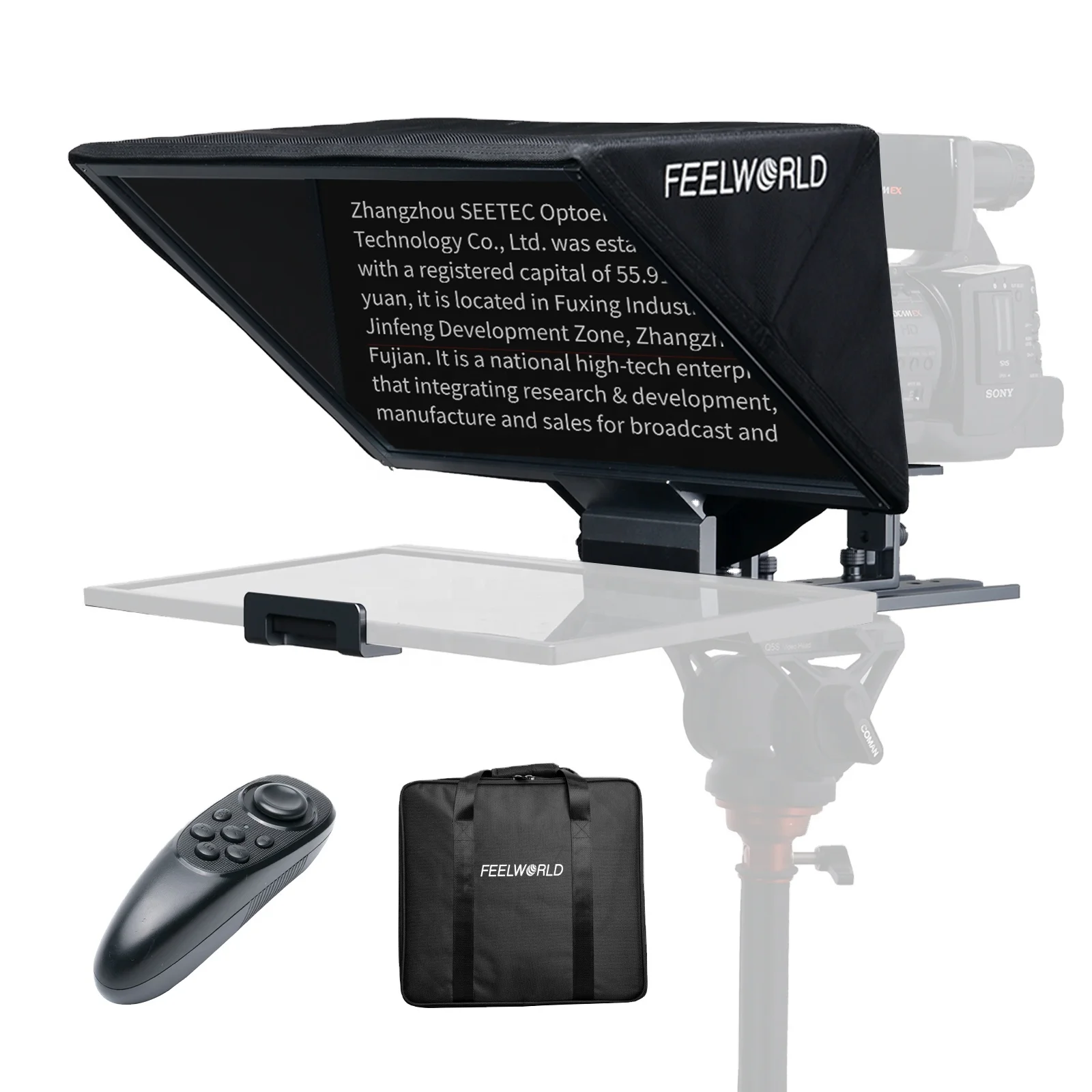 

FEELWORLD TP16 Teleprompter Glass 16 Inch Teleprompter for Mobile Phone Tteleprompter for Studio Professional Teleprompter