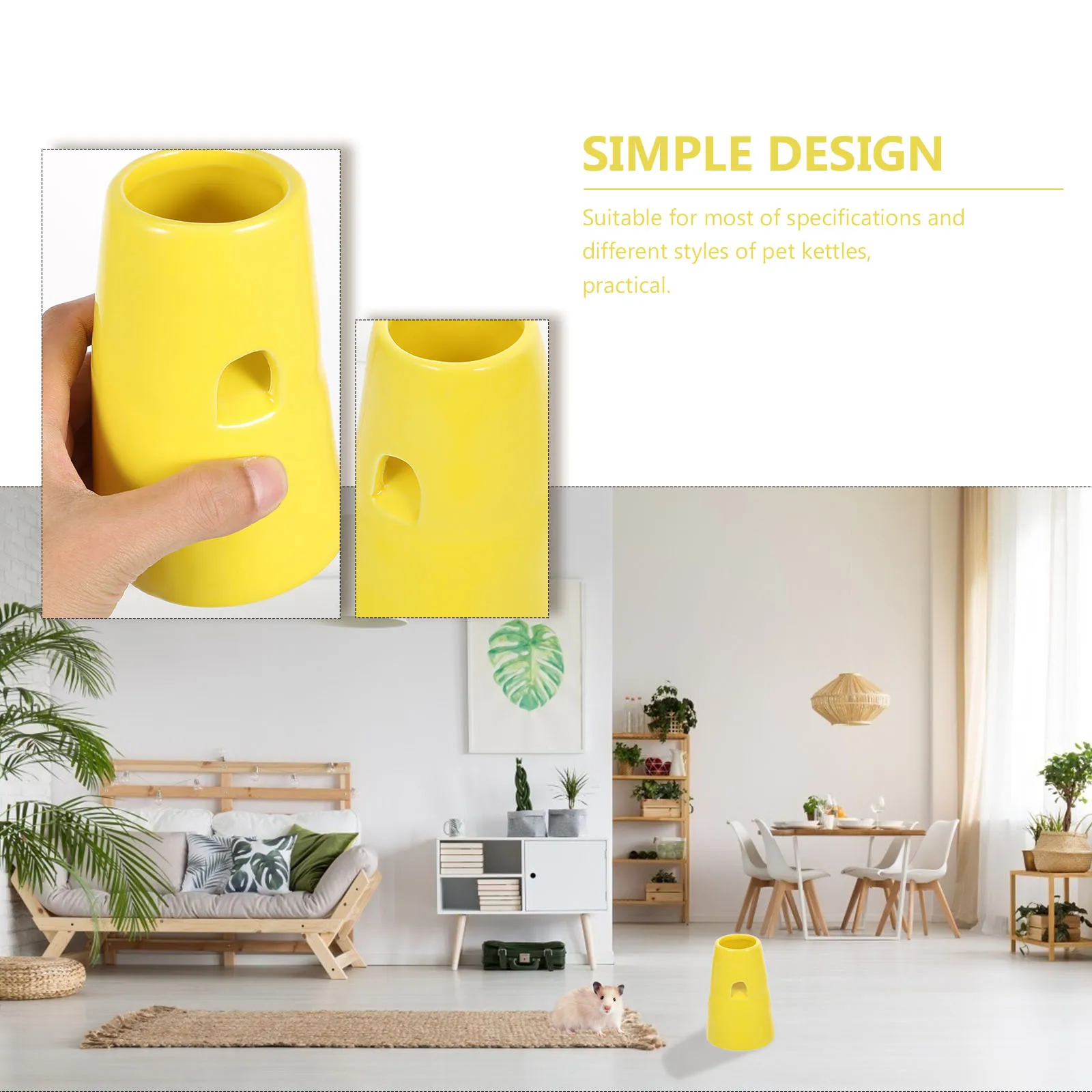 

Pet Water Fountain Dispenser Drinking Bottle Holder Small Kettle Waterer Stand Hamster