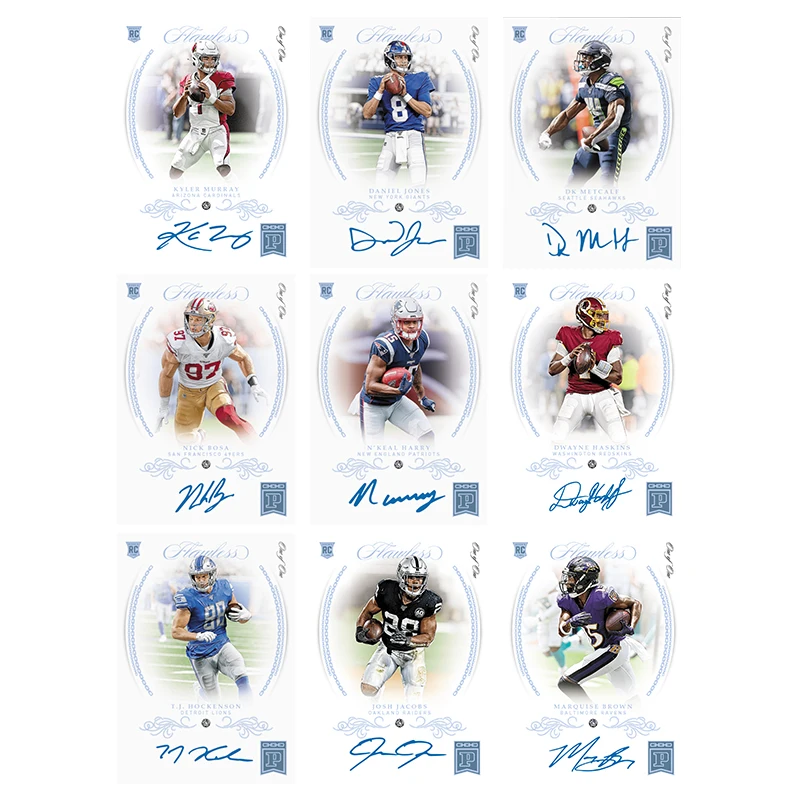 

Домашняя NLF 2019, Panini Flawless Football Kyler Murray Daniel Jones Dk Metcalf Nick Bosa, коллекционная карта, игрушки в подарок