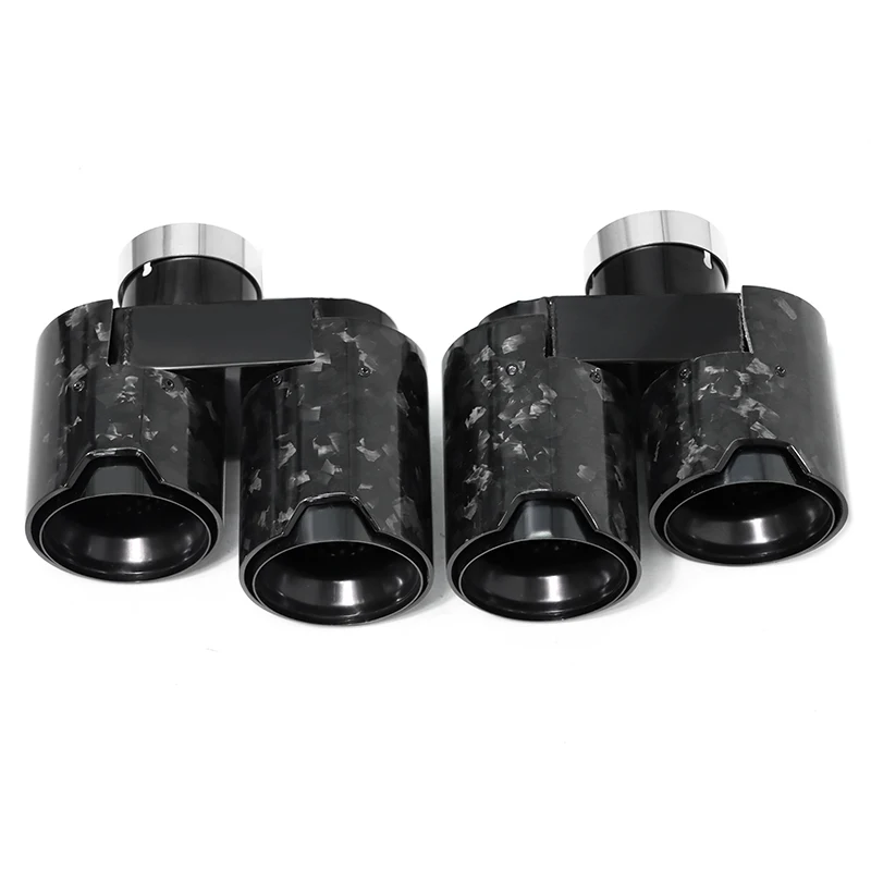 1 Paar Quad Uitlaatsierstukken voor BMW G20 G21 3 Serie 2019+ 330i 320d 320i Decoratieve Uitlaatupgrade (Alleen Ronde Pijpen/Niet M340i)