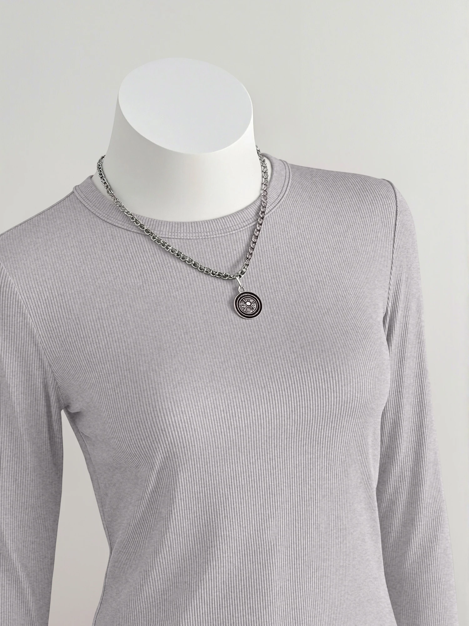 Minimal Fitted Cropped Long Sleeve Cami, Stretchy Ribbed Top for Urban Night Out & Trendy Casual Looks
