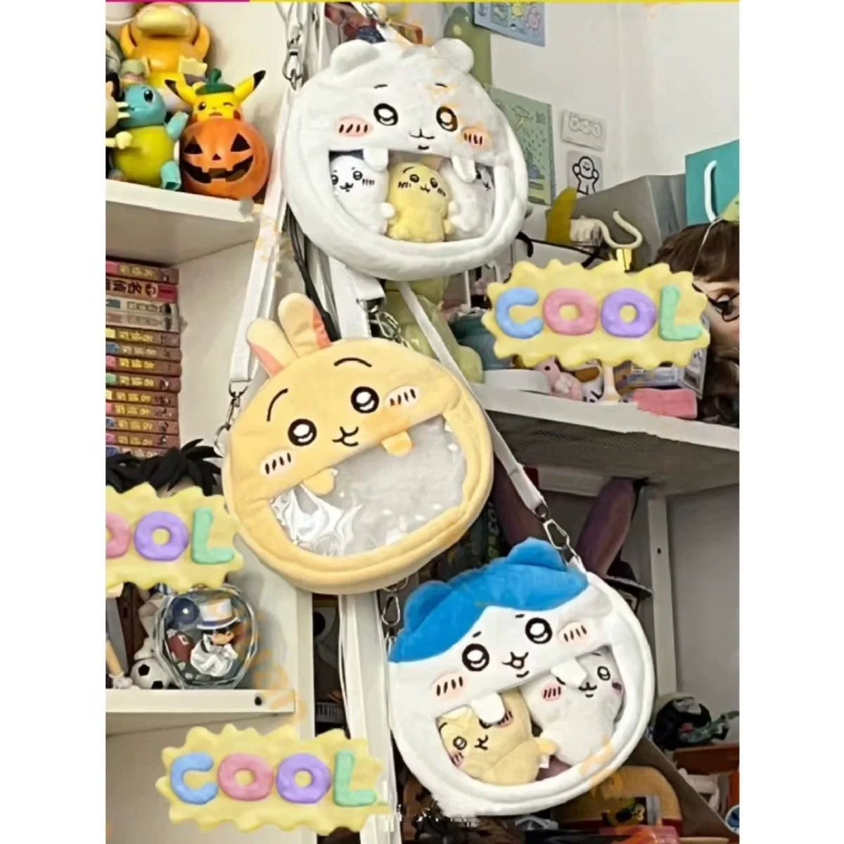 

Japanese Kawaii Bag ちいかわ ハチワレ Women Cartoon Plush Shoulder Bags Women Crossbody Bags Neck Purse Bag Satchel Feminina