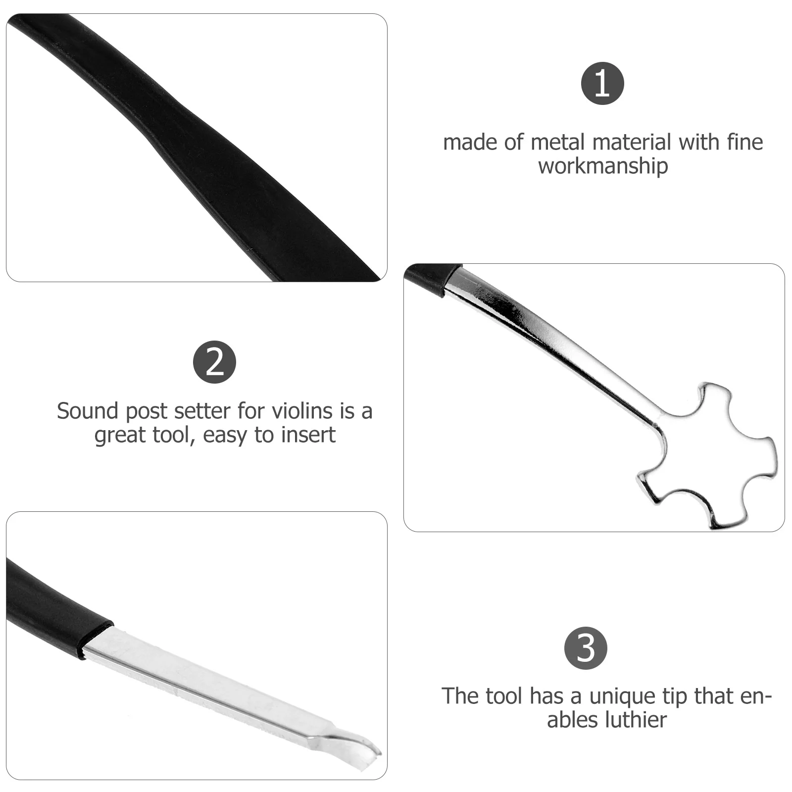 Violin Sound Post Setter Violin Repair Tool Metal Column Hook Tool Viola Accessory