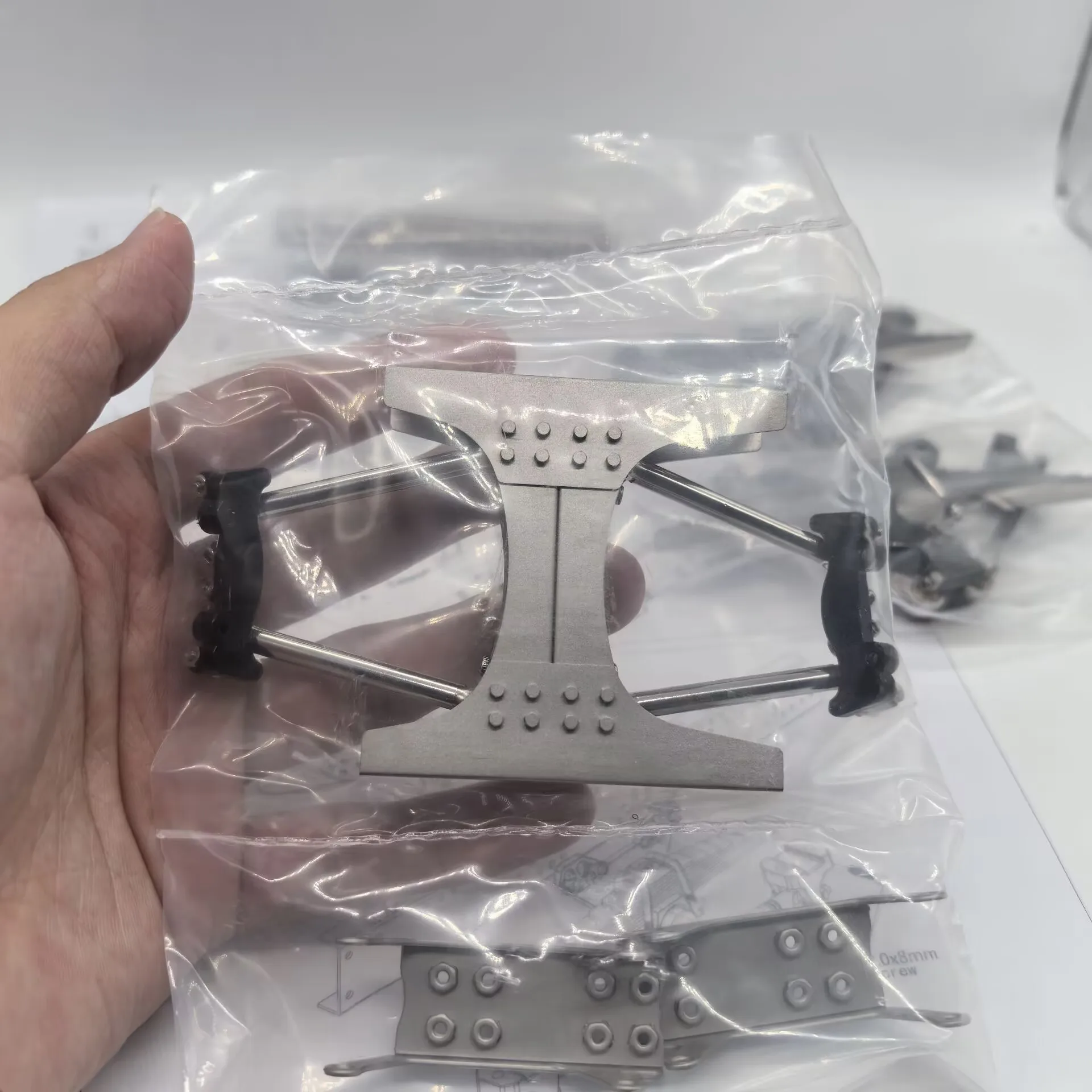 نموذج Scaleclub لشاحنة جرار Tamiya 1/14، معدن واقعي، تعليق خلفي بمحورين، تعليق Qiãoqiū